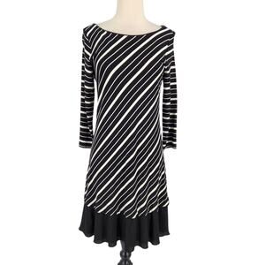 SALE White House Black Market Striped Jersey Dress Size Medium